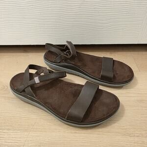 Teva Brown Leather Terra Float Nova Lux Hook & Loop Outdoor Hiking Sandals Sz 8